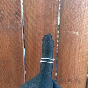 Sterling Silver color Adjustable Double Band Minimalist Ring Everyday Wear